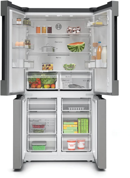 BOSCH French Door Multi Door Fridge-Freezer - Stainless Steel - 605L / 905mm - Serie 4 - KFN96VPEA