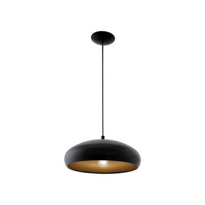 EUROLUX Mogano 1 Pendant - 1 Light - 400mm Steel - Black - P685B