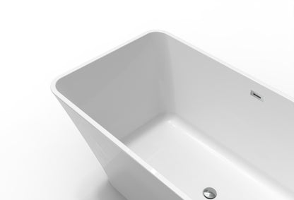 BAUHAUS AURA Freestanding Bath Tub - White - 1600 x 750 x 580mm