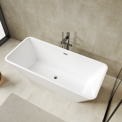 BAUHAUS Cubic Freestanding Bath Tub - White - 1680 x 750 x 580mm