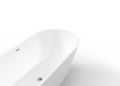 BAUHAUS Eos Freestanding Bath Tub - White - 1500 x 730 x 580mm