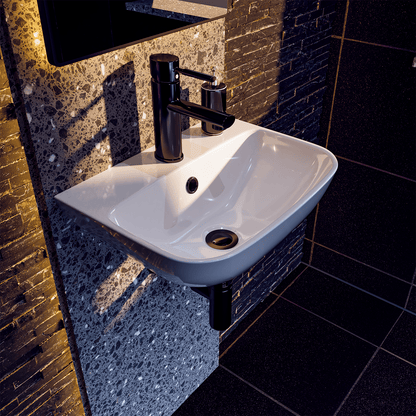 LECICO H-LINE 55cm Basin & Semi Pedestal