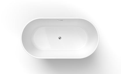 BAUHAUS Halo Freestanding Bath Tub - White - 1700 x 790 x 590mm