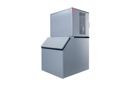 SnoMaster SM-450 450Kg/24Hr Commercial Square Block Type Ice Maker - Stainless Steel (Including 160Kg Storage Bin)