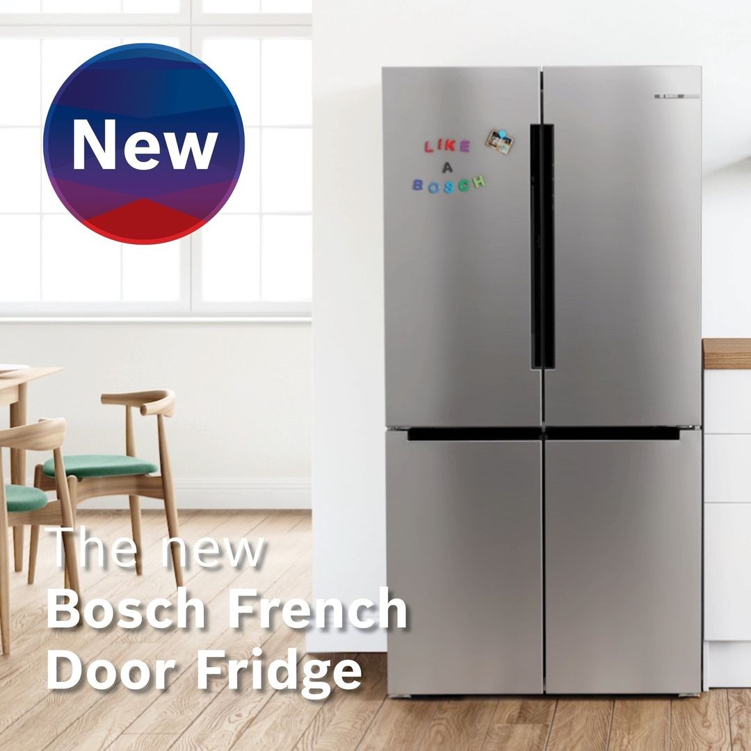 BOSCH French Door Multi Door Fridge-Freezer - Stainless Steel - 605L / 905mm - Serie 4 - KFN96VPEA