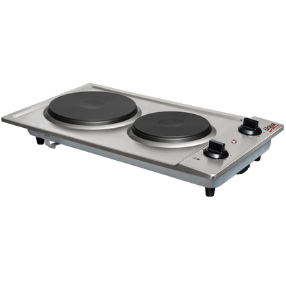 UNIVA UDH02S -  2 Plate 30cm Built-in Domino Electric Hob - Stainless Steel