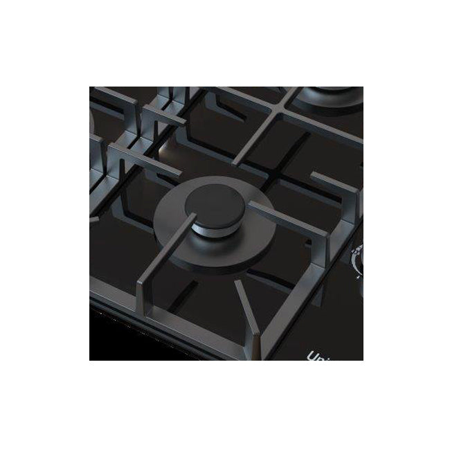 UNIVA UGH640G -  4 Burner 60cm Built-in Glass Gas Hob - Black