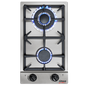 UNIVA UGH02S -  2 Burner 30cm Built-in Domino Gas Hob - Stainless Steel