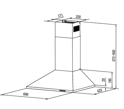 FALCO 60CM FAL-60-210 WALL EXTRACTOR