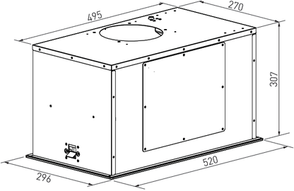 FALCO 52cm Fully Integrated S/Steel Extractor Built-in FAL-52-BIS