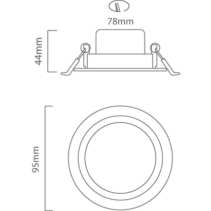 EUROLUX D147WW - LED Tiltable Downlight 5W Warm White 3000K