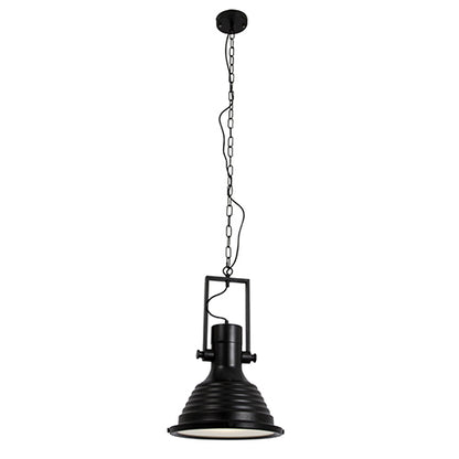 EUROLUX Starboard Pendant - 1 Light - 530mm Steel - Black - P611