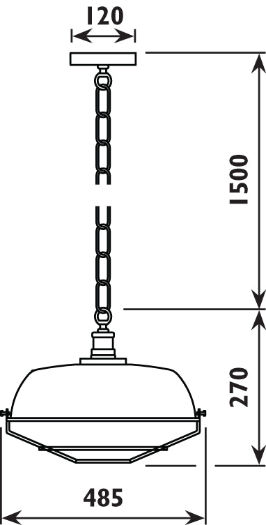 Radiant JC143 - Pendant – Decorative Metal –1LT E27 (60W) D485MM - Artisans Trade Depot