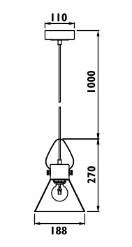 Radiant JC146-BZ/A -Pendant Glass - 230V E27 40W - Artisans Trade Depot