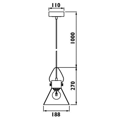 Radiant RP115CL / JC146-BZ/CL - Pendant Glass - 230V E27 40W