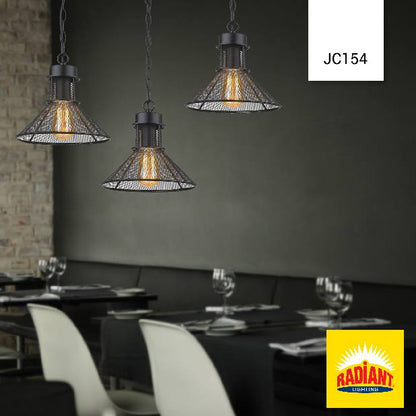 Radiant JC154-BL -Triangle Pendant Light - 230V E27 1X14W 1-Light - Artisans Trade Depot