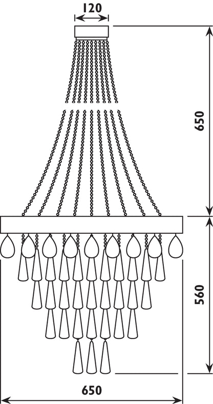 RADIANT JH116 - 18 Light Crystal Chandelier & Transformer - David - Artisans Trade Depot