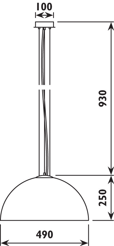 Radiant JH65-BL -PENDANT 230V - ANAYA 490MM - Artisans Trade Depot