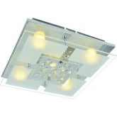 Radiant JY002 - Square LED Crystal C/light - 300mm - Chrome