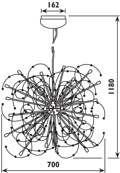 Radiant PF33 - Chandelier 12v - Energy 25-light - Artisans Trade Depot