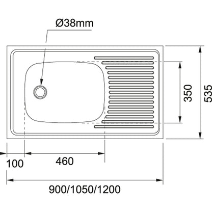 Trendline 711 "Drop On" Kitchen Sink - 900mm x 535mm - Artisans Trade Depot