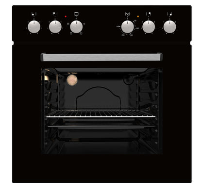 FALCO Combi Oven & Solid Plate Hob Set, 4 Function (Black) 60CM - CM6401/XFS6040