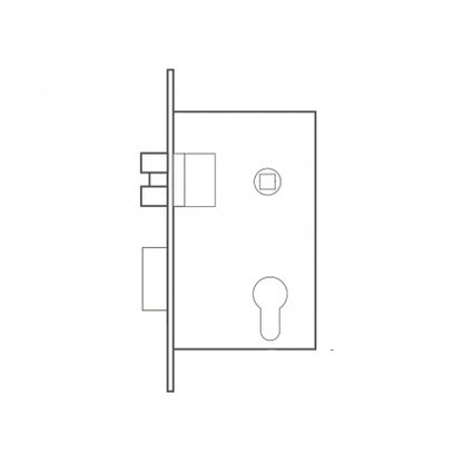 QS Stainless steel deadbolt, 55mm backset, 60mm centre-QS6055/1 - Artisans Trade Depot